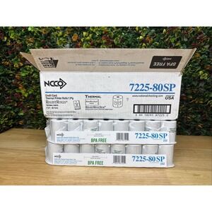NCCO Credit Card Thermal Printer Rolls 1-ply 2-1/4" x 80' P/N 7225-80SP 48 ROLLS